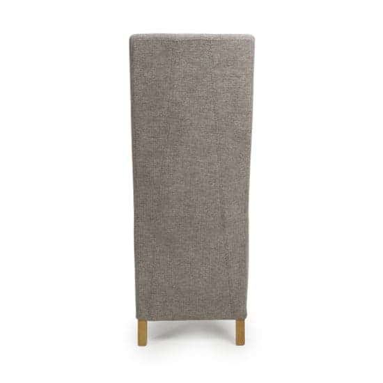 Baxter Mocha Weave Linen Effect Fabric Dining Chairs In Pair