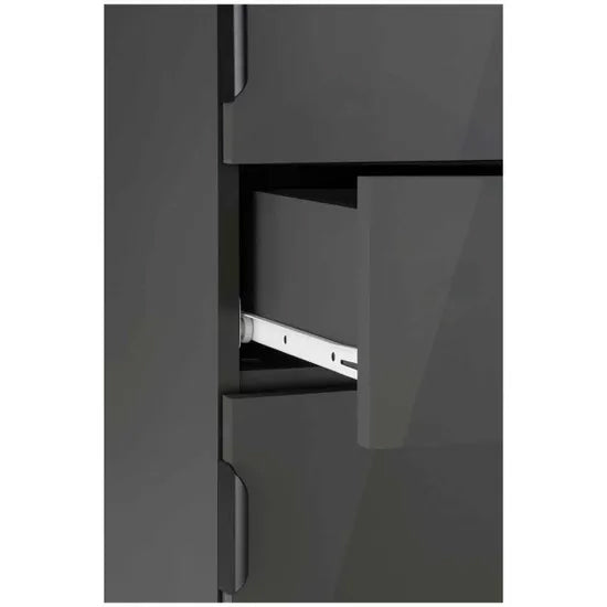 Atlas Tall Wooden Bathroom Storage Cabinet With 1 Door And 1 Drawer In Grey