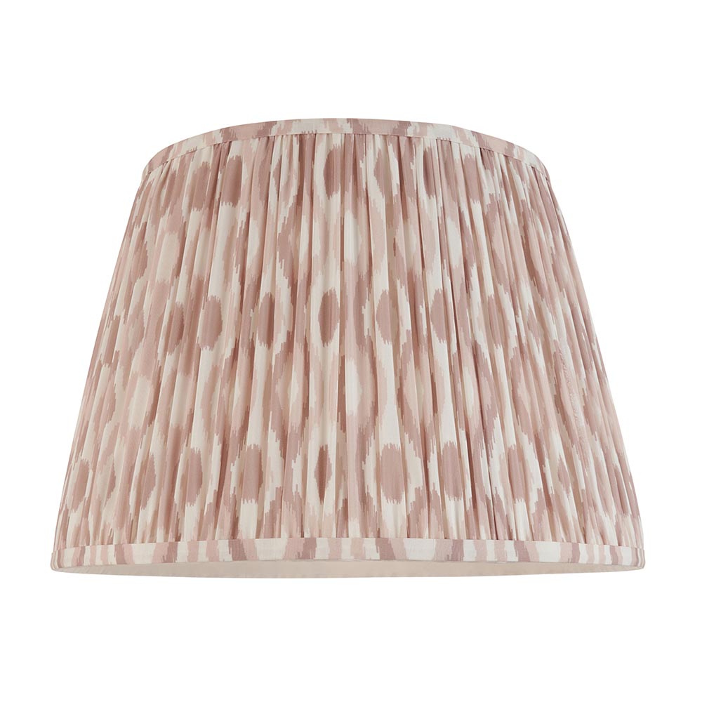 Carnaby And Ikat 40cm Neutral Shade Floor Lamp With Satin Cotswold Green Base