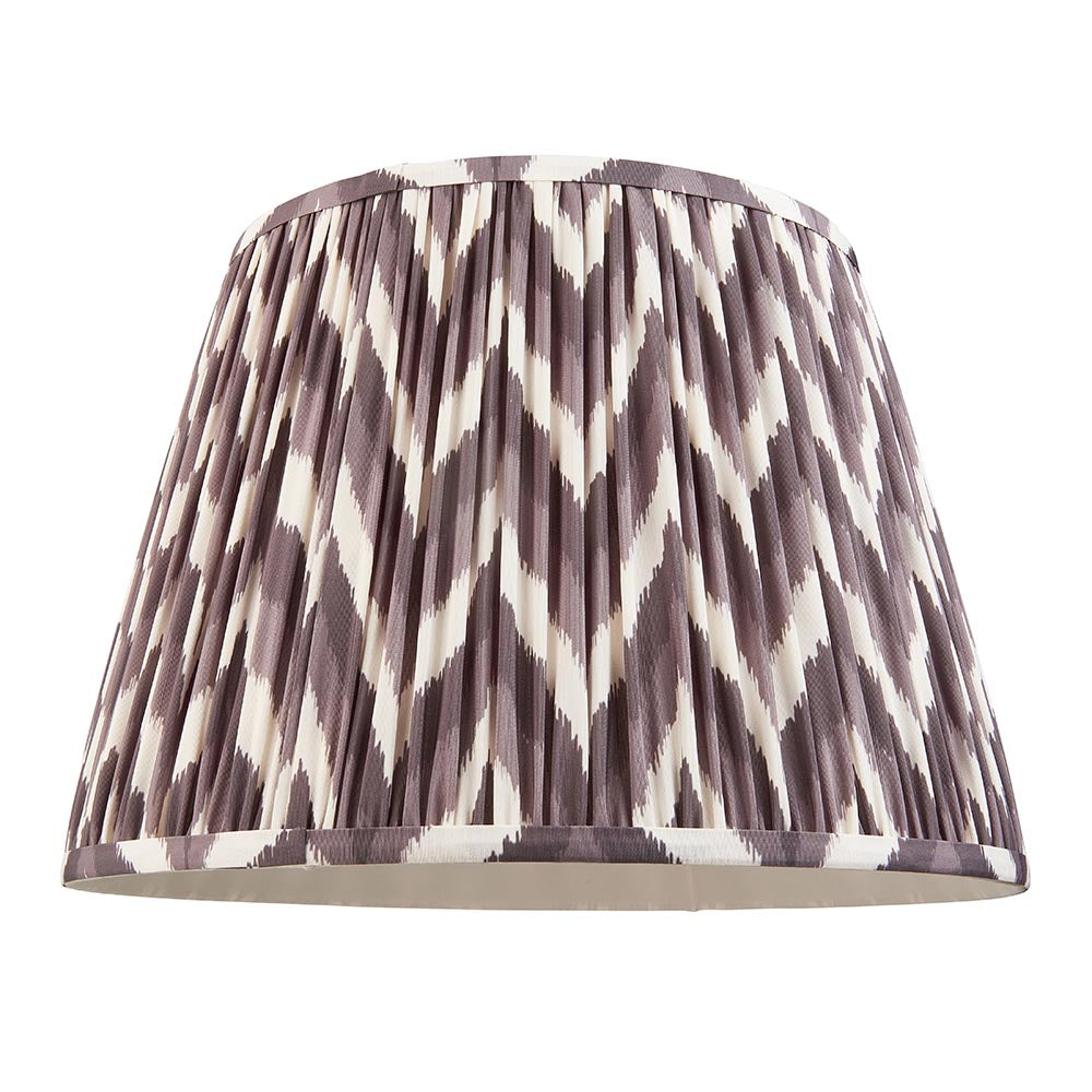 Higgledy And Zigzag 40cm Pearl Grey Shade Floor Lamp With Gloss Almond White Base