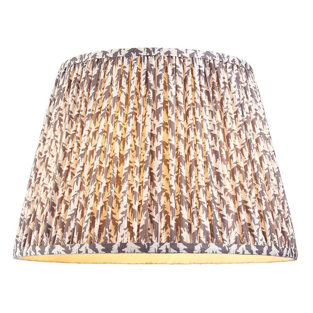 Eltham And Leaf 40cm Pearl Grey Shade Ceiling Light With Red Colour Braided Cable