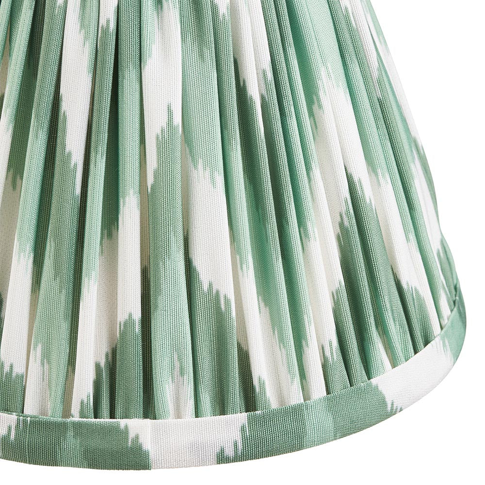 Wood T Bar And Zigzag 16cm Cotswold Green Shade Wall Light In Brushed Aged Brass