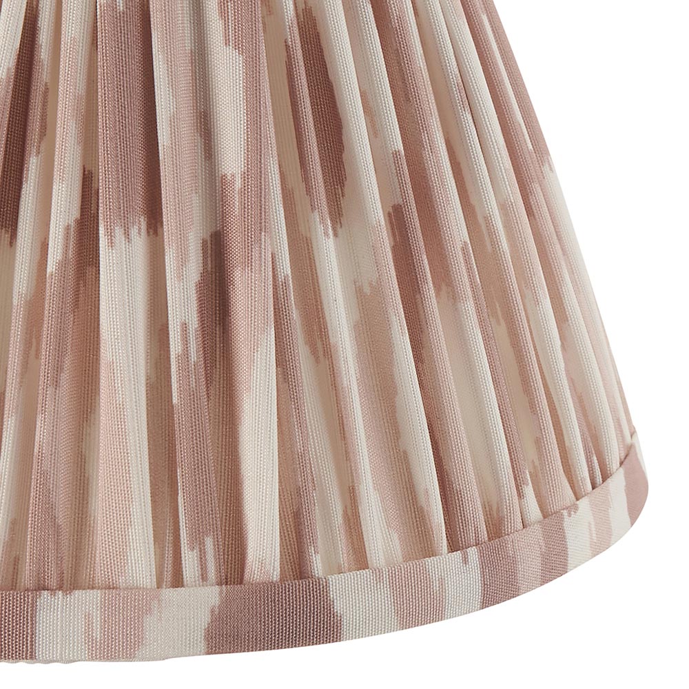 Wood T Bar And Ikat 16cm Neutral Shade Wall Light In Brushed Aged Brass