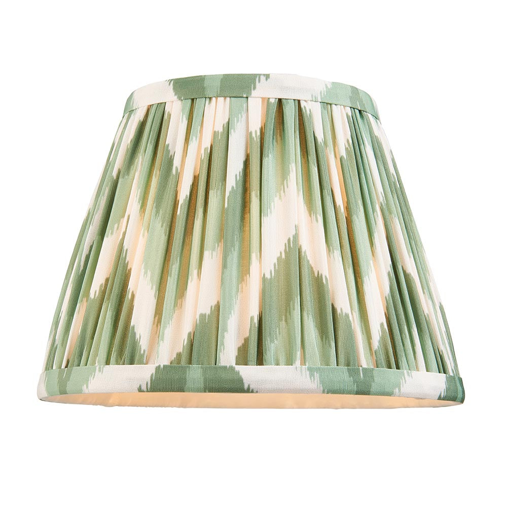 Wood Arc And Zigzag 20cm Cotswold Green Shade Wall Light In Brushed Aged Brass