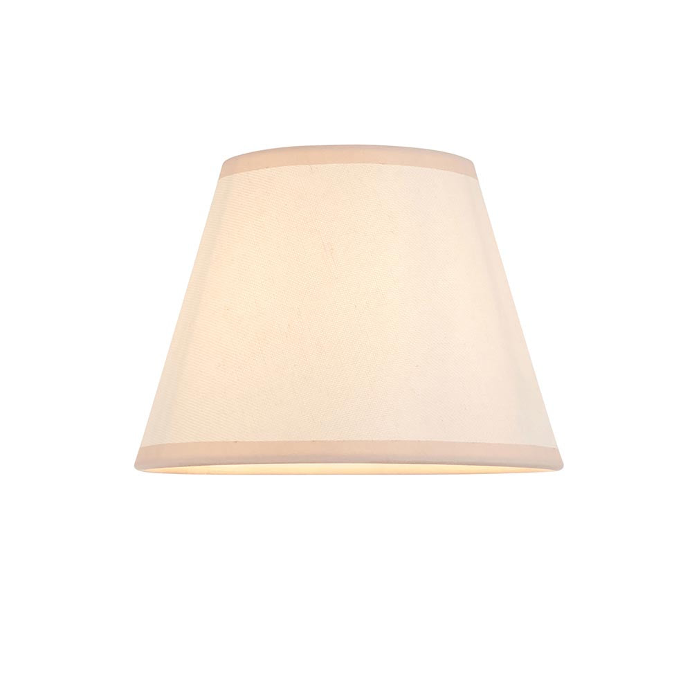 Wood T Bar And Ivy 20cm Vintage White Shade Wall Light In Brushed Aged Brass