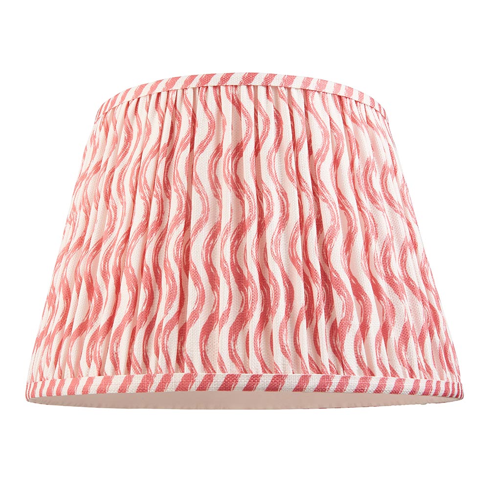 Carnaby And Ripple 35cm Coral Pink Shade Floor Lamp With Satin Pink Clay Base