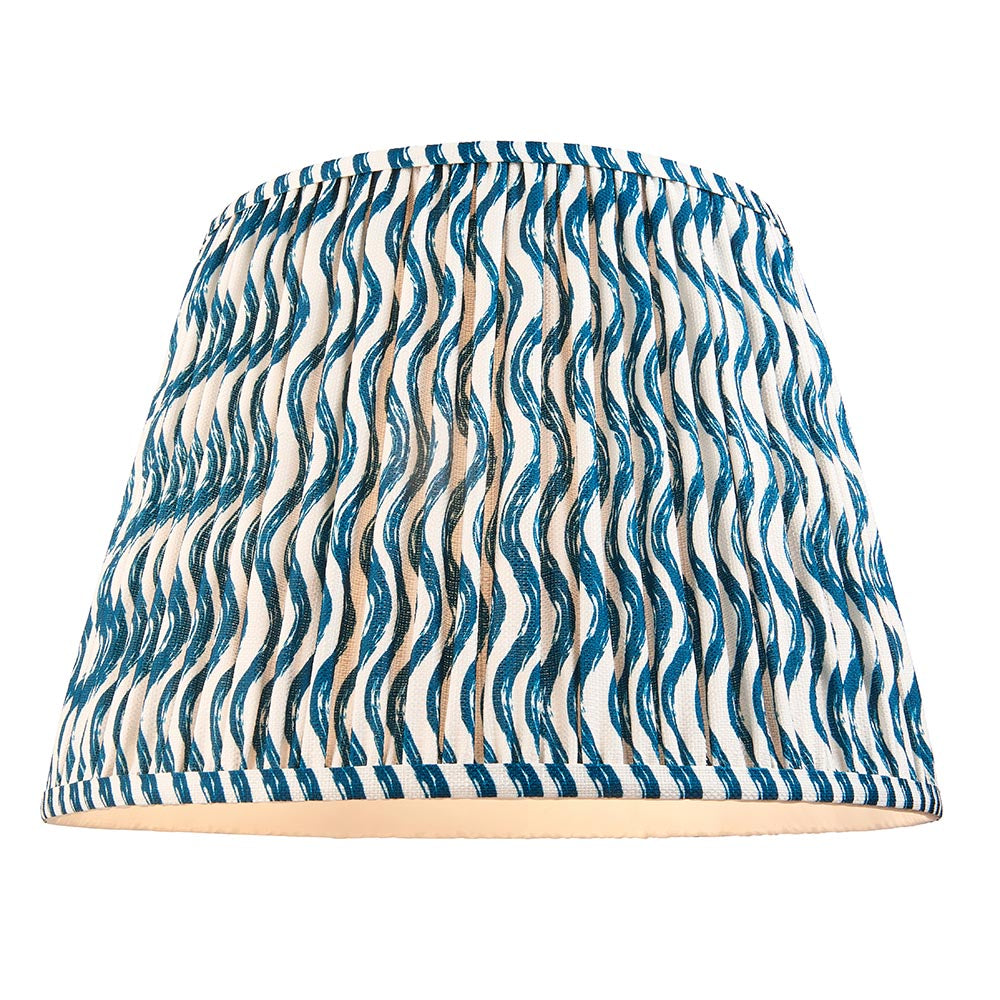 Eltham And Ripple 40cm Marlin Blue Shade Ceiling Light With Blue Colour Braided Cable