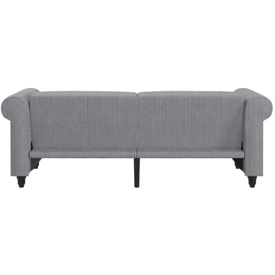 Felix Corduroy Fabric 3 Seater Sofa Bed In Grey