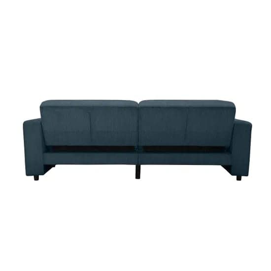 Allie Corduroy Fabric 3 Seater Sofa Bed In Blue
