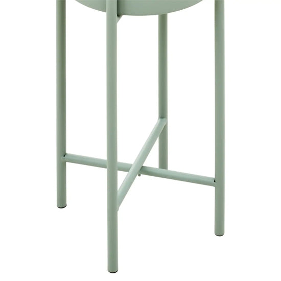 Trosa Small Metal Floor Standing Planter In Green