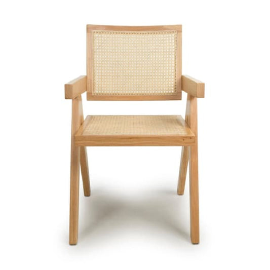 Dublin Natural Rattan Dining Chairs In Pair