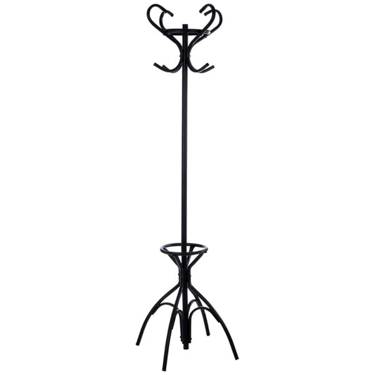Flores Metal Floorstanding Coat Stand In Matte Black