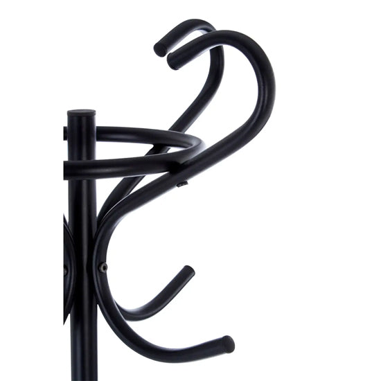 Flores Metal Floorstanding Coat Stand In Matte Black