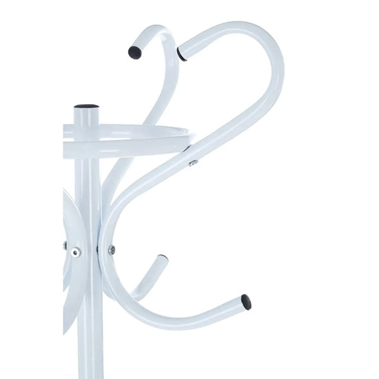 Flores Metal Floorstanding Coat Stand In Matte White