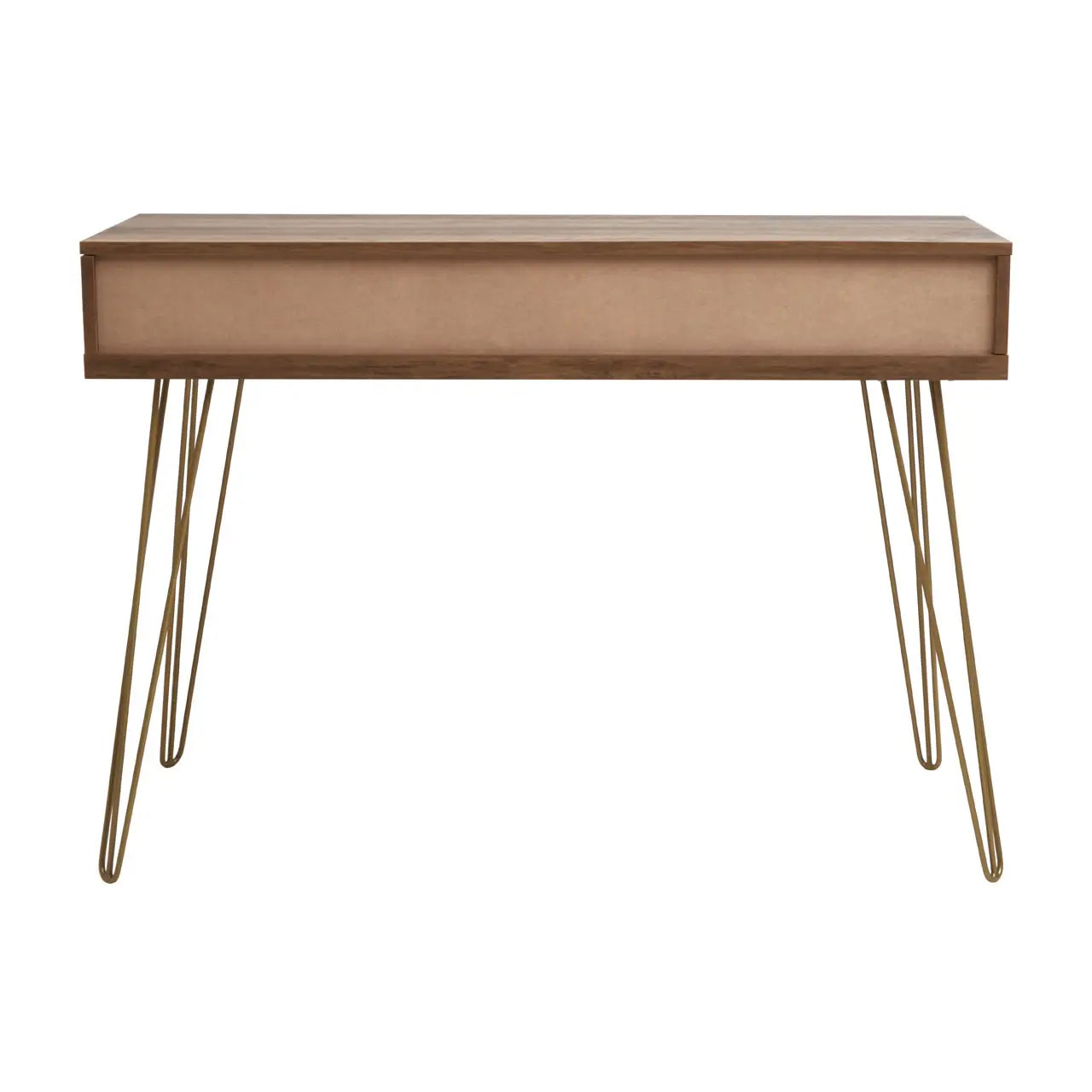 Flori Wooden Console Table With 2 Drawers In Brown