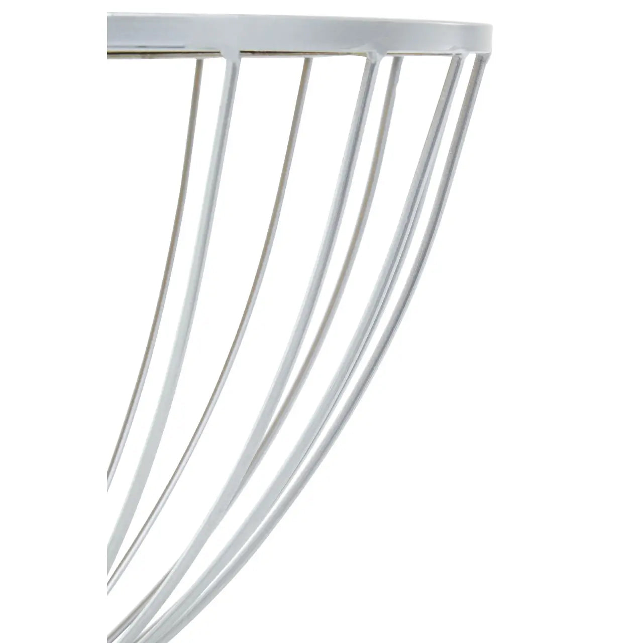 Jolie Hourglass Mirrored Top Side Table With Silver Metal Frame