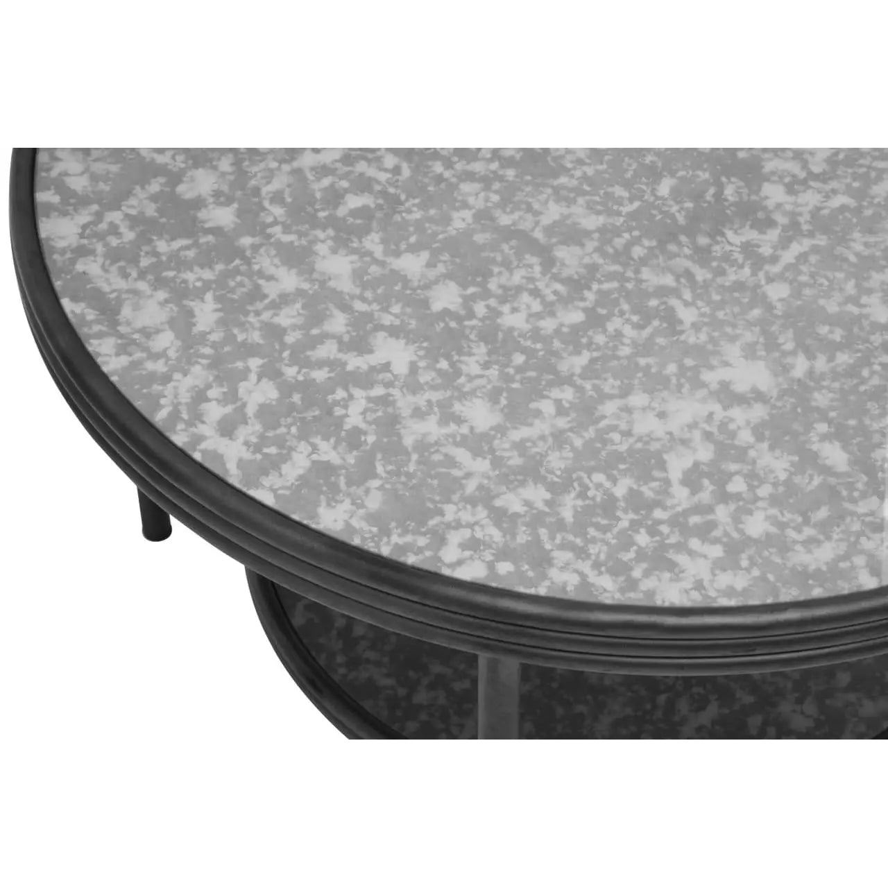 Xania Antique Mirrored Glass Coffee Table In Monochrome Hues