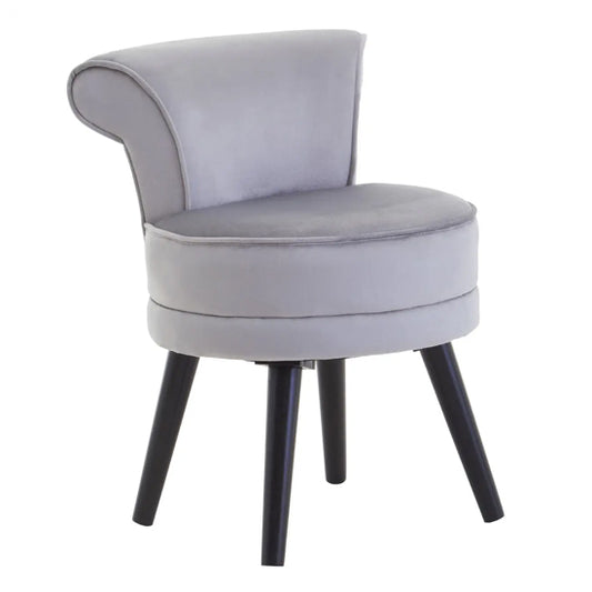 Loretta Velvet Kids Bedroom Chair In Grey