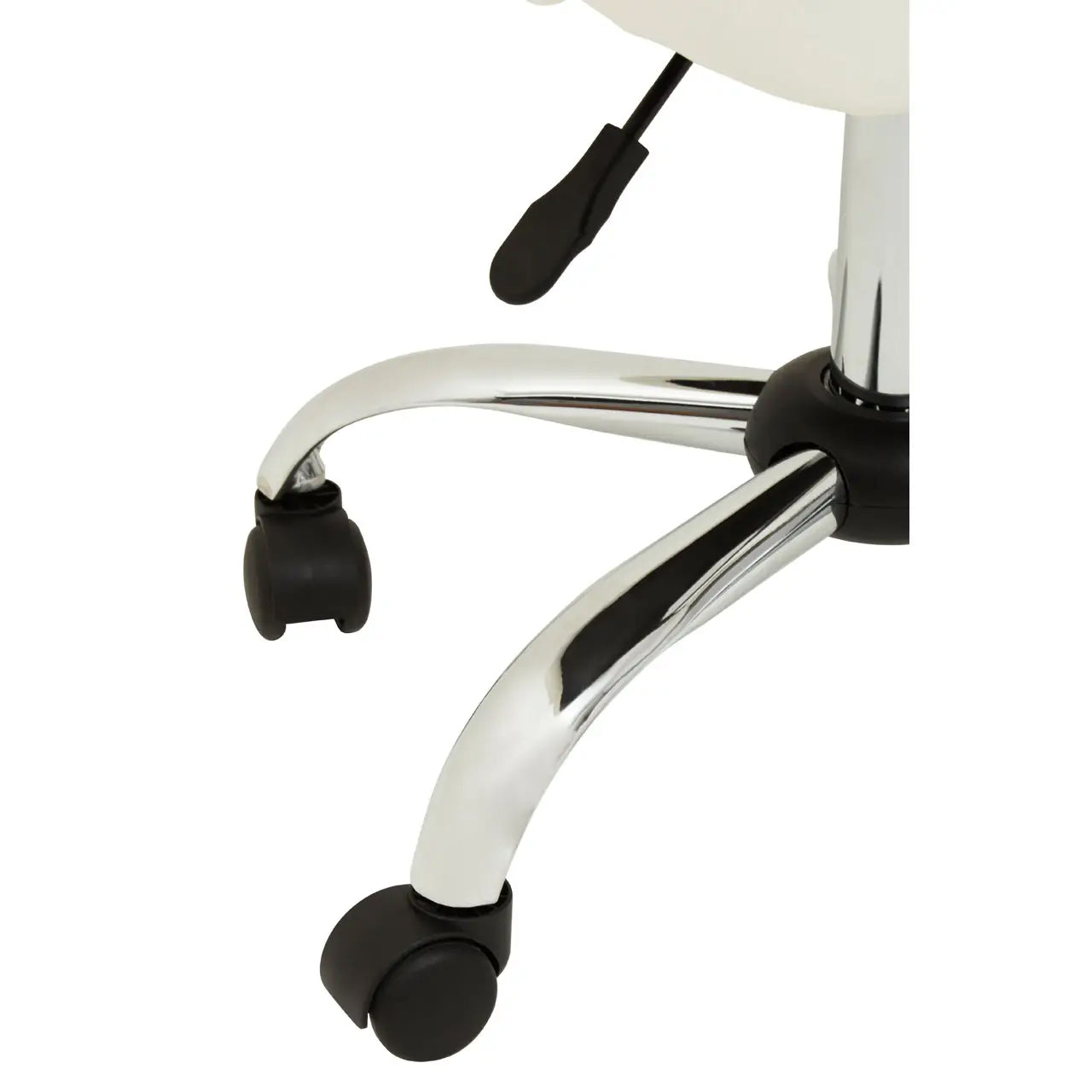 Brent Faux Leather Home And Office Chair In Off White