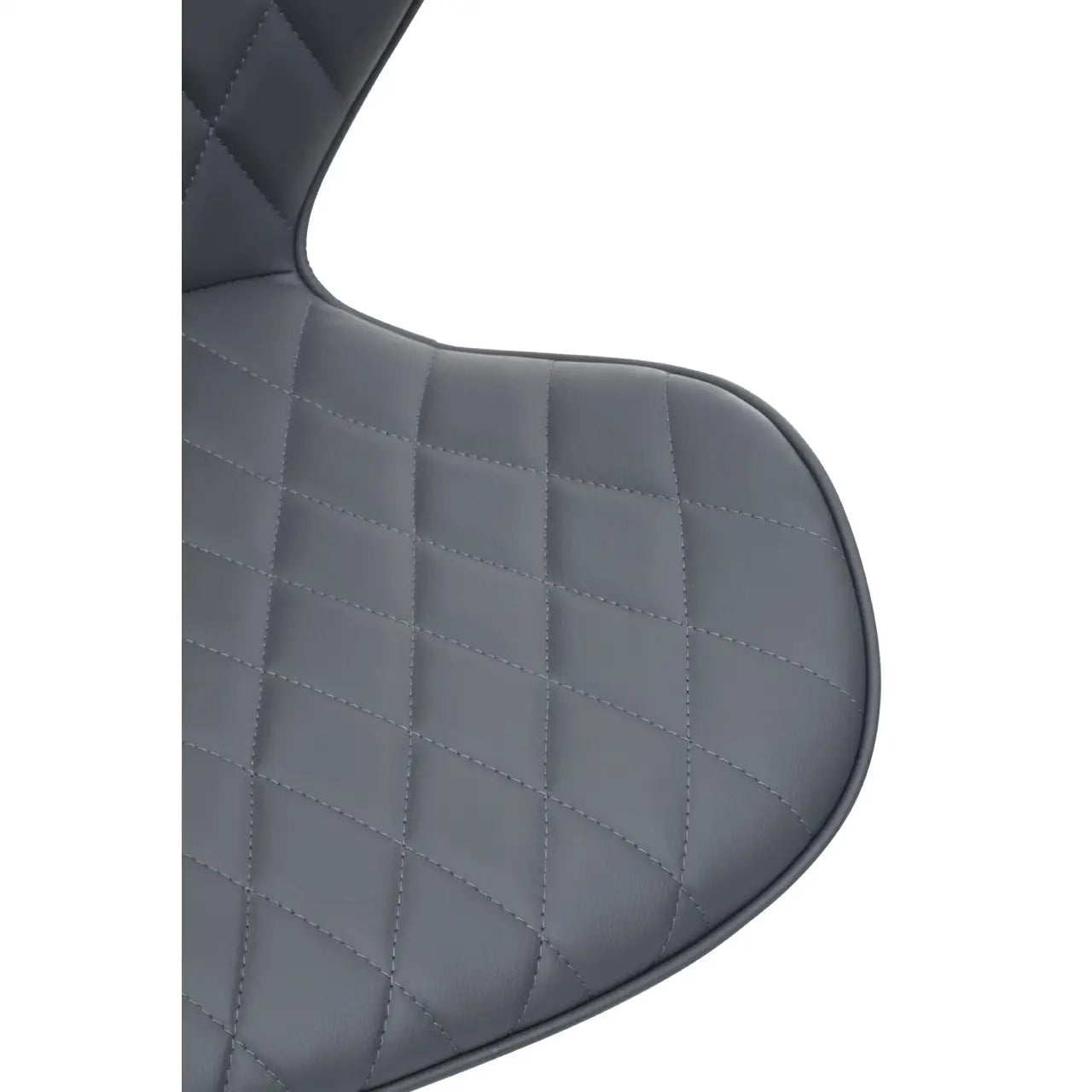 Brent Faux Leather Home And Office Chair In Grey With Black Base
