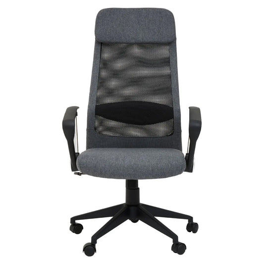 Brent Mesh And Fabric Home And Office Chair In Black And Grey