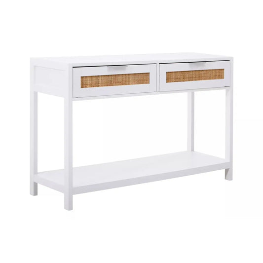 Sherman Wooden Console Table With 2 Drawers In White