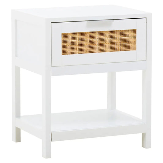 Sherman Wooden Side Table With 1 Drawer In White