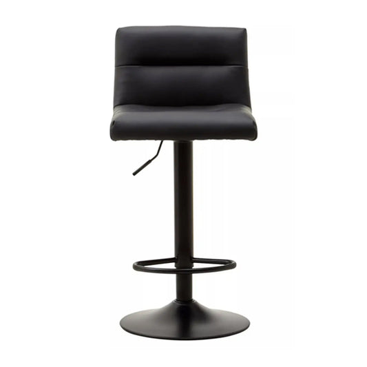 Baina Black Faux Leather Effect Bar Stools In Pair