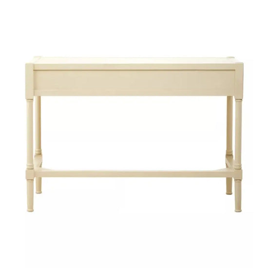 Heritage Wooden Computer Desk With Two Drawers In Antique Pearl