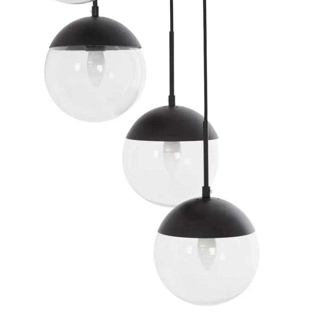 Revive 3 Lights Ceiling Pendant Light In Black