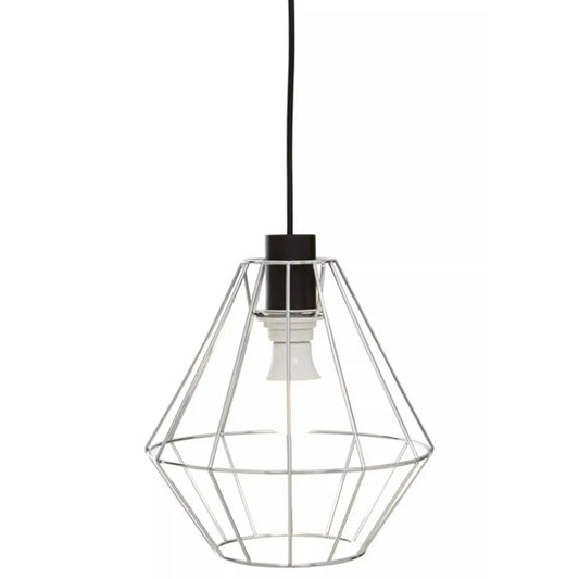 Wyra Ceiling Pendant Light With Chrome Metal Cage