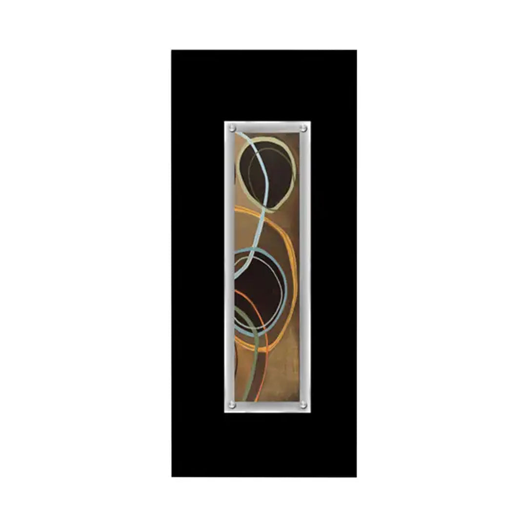 Abstract Glass Framed Wall Art In Black
