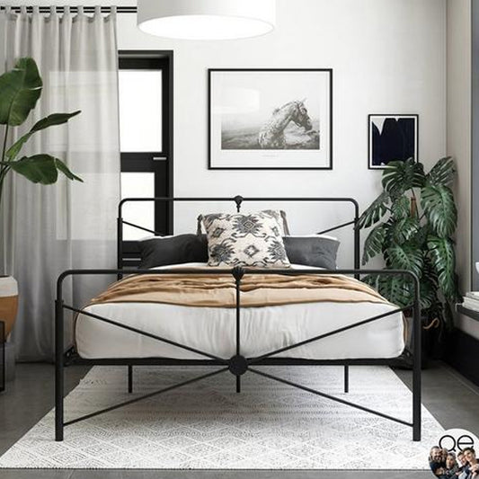 Leopold Metal King Size Bed In Black