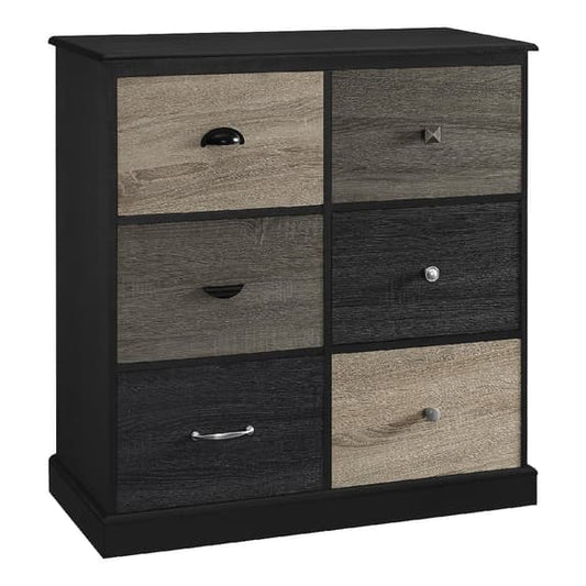 Mercer Wooden Storage Cabinet With 6 Doors In Black