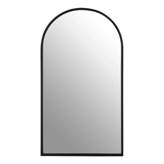 Trento Tall Wall Mirror With Black Metal Frame