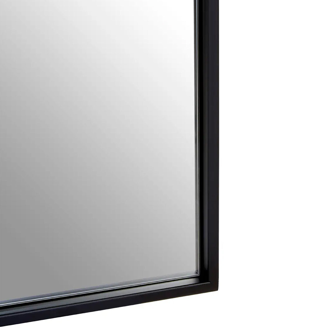 Trento Large Wall Mirror With Black Metal Frame