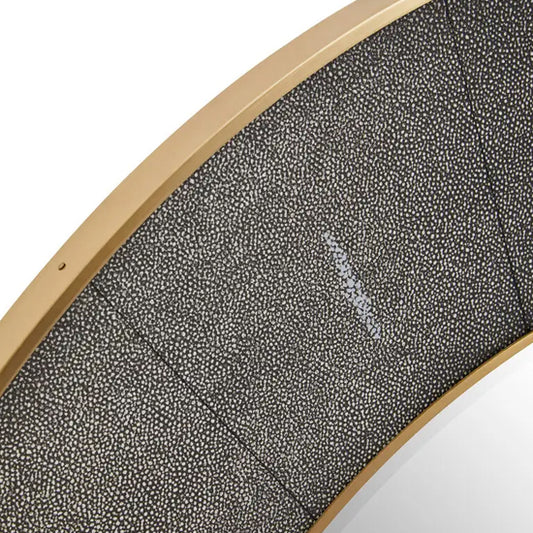 Deruta Wall Mirror With Grey Shagreen Wooden Frame