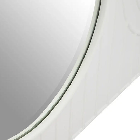 Danta Wall Mirror With Off White Wooden Frame