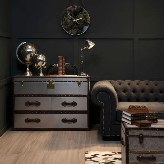 Churchill Large Globe In Nickel