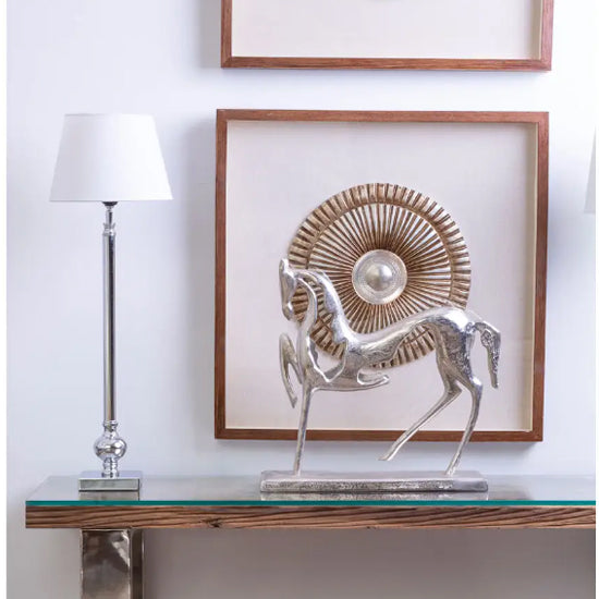 Hampstead Aluminium Horse Ornament In Silver