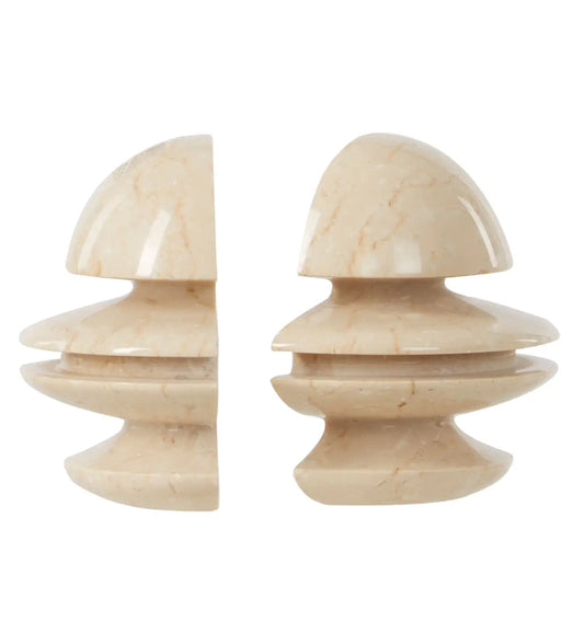 Sura Soma Set Of 2 Bookends In Polished Natural
