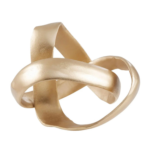 Prato Cast Aluminium Knot Sculpture In Gold