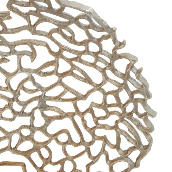 Daito Aluminium Round Sculpture In Black And Gold