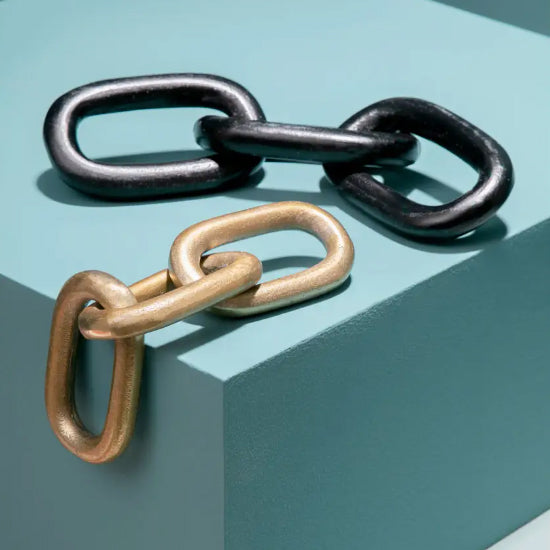 Prato Aluminium Chain Sculpture In Black
