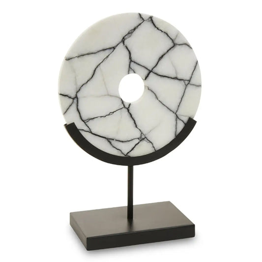 Marmara Marble Sculpture In Black And White
