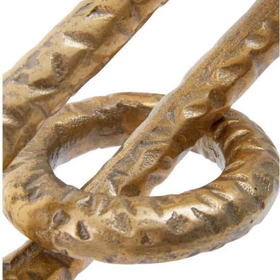 Prato Metal Chain Sculpture In Gold