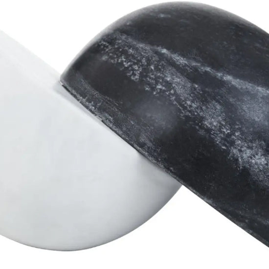 Oxana Marble Decorative Sculpture In Black And White