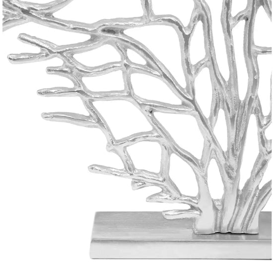 Prato Cast Aluminium Large Tree Sculpture In Nickel