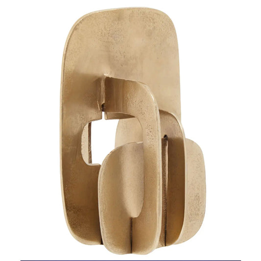 Prato Aluminium Abstract Sculpture In Gold