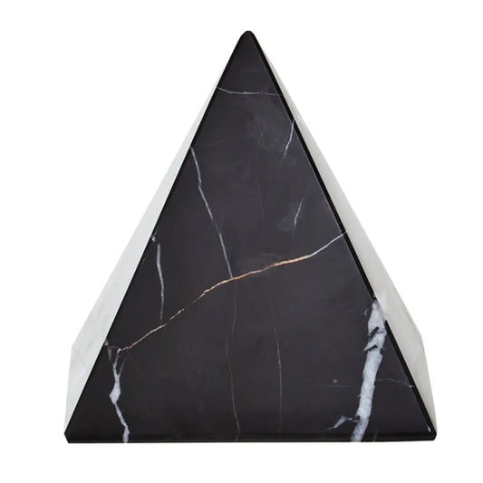 Salmo Marble Pyramid Ornament In Black